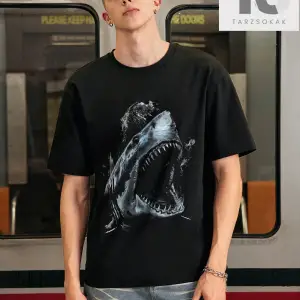 Homme Erkek Baskılı Slim Fit Streç Örgü Tişört