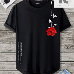 Homme Erkek Çiçek & Slogan Grafikli Tişört