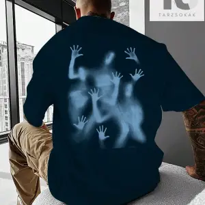 Homme Erkek Dağ Desenli Tişört