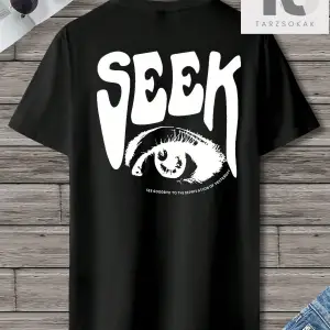 Homme Erkek Göz ve Slogan Grafikli Tişört