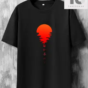 Homme Erkek Japon Harfli ve Grafikli Tişört