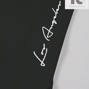 Homme Erkek Mektup Grafik Kavisli Etek Tişört