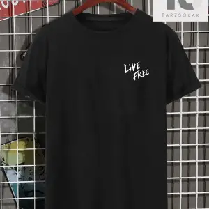 Homme Erkek Mektup ve Palmiye Ağacı Baskılı Tişört