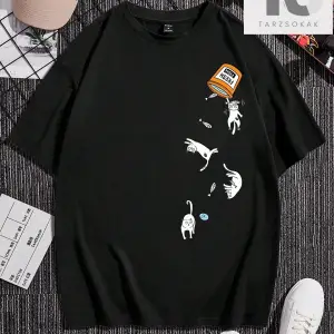 Homme Erkek Pamuk Yuvarlak Yaka Grafik Baskı Tişört