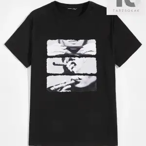 Homme Erkek Pamuklu Grafik Grafik Üst