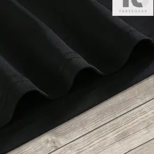 Homme Erkek Siyah Örme Yuvarlak Yaka Kısa Kollu Tişört