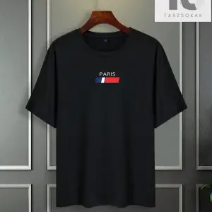 Homme Erkek Slim Fit Yuvarlak Yaka Kısa Kollu Yazı Baskılı Tişört