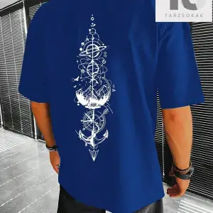 Homme Erkek Taç ve Harf Grafikli Tişört