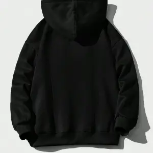 Honeyspot Letter Graphic Drop Shoulder Oversized Drawstring Hoodie Siyah