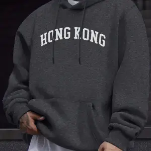 Hong Kong Letter Yaratıcı Baskılı Unisex Kazaklar Polar Sonbahar Kazak Günlük Sokak Spor Giyi