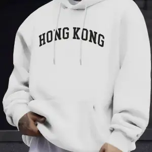 Hong Kong Letter Yaratıcı Baskılı Unisex Kazaklar Polar Sonbahar Kazak Günlük Sokak Spor Giyi