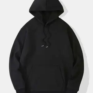 Hong Kong Siyah Oversize Unisex Kapüşonlu Sweatshirt Hoodie