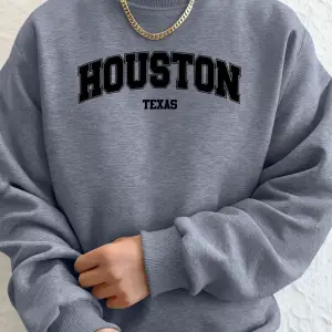 Houston Texas Sanat Mektup Baskı Erkek Sonbahar Sıcak Tişörtü Rahat Moda Kapşonlu Spor Uzun K