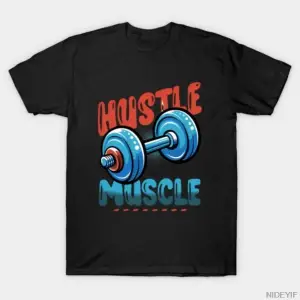 Hustle For That Muscle Komik Halter Spor Salonu T-shirt Erkekler Kadınlar Için % 100% Pamuk T
