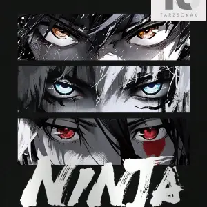 Hypemode Ayı Baskılı Yuvarlak Yaka Siyah Erkek Tişört