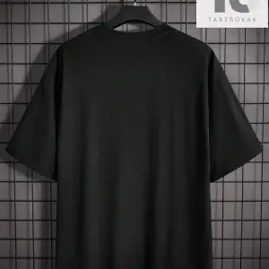 Hypemode Erkek Karikatür Yüz Yuvarlak Yaka Damla Omuz Kol Tişört