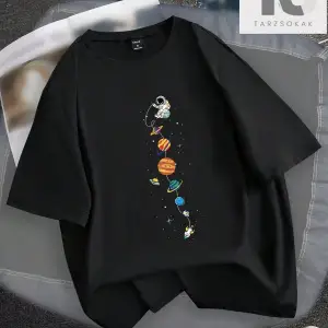 Hypemode Erkek Pamuk Gezegen Baskı Tişört