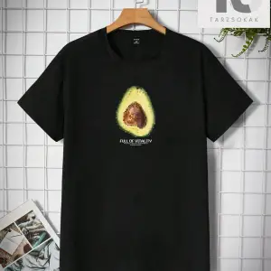 Hypemode Erkek Siyah Örme Yuvarlak Yaka Kısa Kollu Tişört