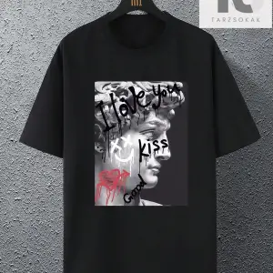 Hypemode Erkek Sloganlı Grafik Tişört