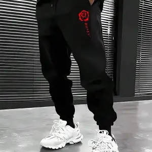 Hypemode Floral & Letter Graphic Drawstring Waist Eşofman Altı