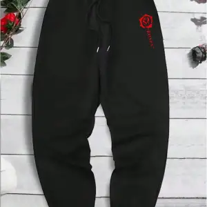 Hypemode Floral & Letter Graphic Drawstring Waist Eşofman Altı