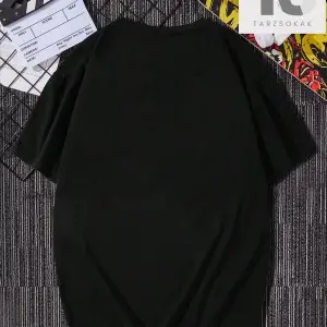 Hypemode Örümcek Desenli Yuvarlak Yaka Kısa Kollu Erkek Tişört