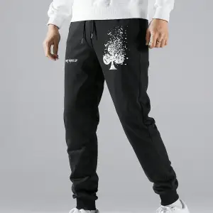 Hypemode Slogan Graphic Drawstring Waist Eşofman Altı