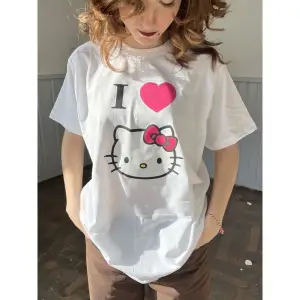 I Love Hello Kitty - T-shirt Beyaz