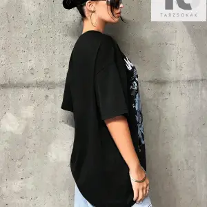 ICON Sloganlı Grafik Düşük Omuzlu Tişört