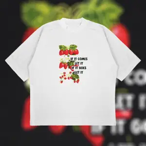 If It Comes Let It Oversize Unisex Pamuklu Nefes Alan Kalın Kumaşlı