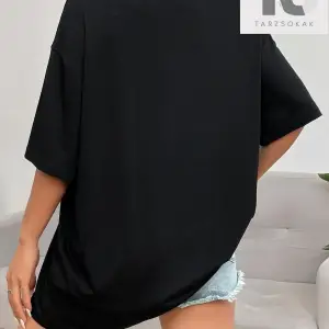 İfade Baskılı Düşük Omuzlu Tişört