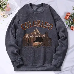 Ilham ve seyahat baskı kapşonlu kadın vintage Hoodies Hoodies sonbahar boy Hoodie basit rahat