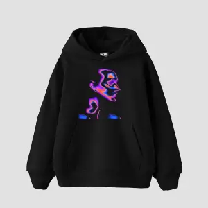 İllusion Woman Baskılı Oversize Unisex Beyaz