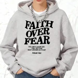 İnanç korku üzerinde baskılar pamuklu kapüşonlu üstler bayan sportif gevşek kazak kış polar s