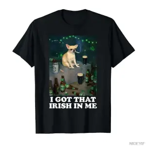 İrlandalı Köpeğim Var Komik 2026 St Patricks Günü Erkek Kadın Tişörtü %100 Pamuklu Tişörtler