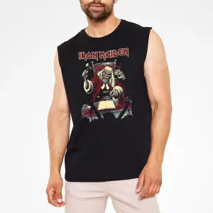 Iron Maiden Siyah Kolsuz Tişört T-shirt
