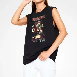 Iron Maiden Siyah Kolsuz Tişört T-shirt
