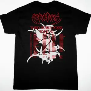 IRON MAIDEN WORLD SLAVERY TOUR 1985 NEW WHITE T-SHIRT ÖN VE ARAKA BASKILI