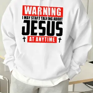 İsa Hakkında Konuşmaya Başlayabilirim Baskılı Erkek Sokak Giysisi Sıcak Cepli Giyim Moda Günl