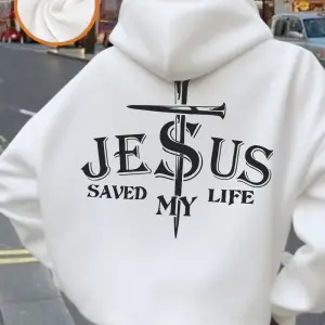 İsa hayatımı kurtardı baskı kapüşonlu üstler kadın sonbahar polar sıcak tişörtü temel cepli k