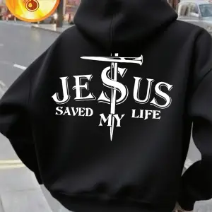 İsa hayatımı kurtardı baskı kapüşonlu üstler kadın sonbahar polar sıcak tişörtü temel cepli k