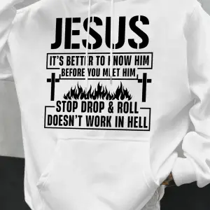 İsayı Anlamalısınız Baskılı Erkek Kapüşonlu Üstleri Hip Hop Hoody Günlük Polar Yumuşak Spor