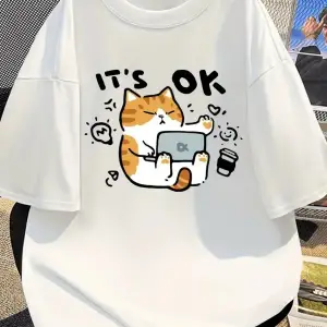 Its Ok Cute Cute Cate Oversize Unisex