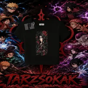 Itachi Uchiha Naruto Anime Karakteri Kadın Baby Tee Beyaz