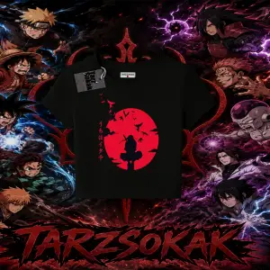 Itachi Uchiha Naruto Anime Karakteri Kadın Baby Tee Beyaz