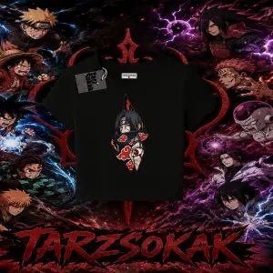 Itachi Uchiha Naruto Anime Karakteri Kadın Baby Tee Beyaz