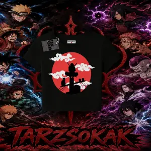 Itachi Uchiha Naruto Anime Karakteri Kadın Baby Tee Beyaz
