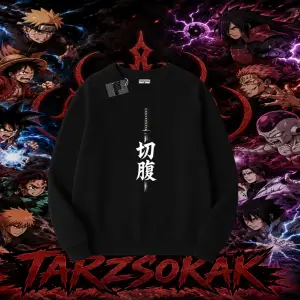 Itachi Uchiha Naruto Anime Karakteri Oversize Unisex Bisiklet Yaka Sweatshirt Beyaz
