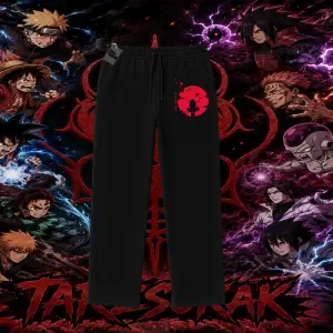 Itachi Uchiha Naruto Anime Karakteri Unisex Baggy Eşofman Altı Beyaz