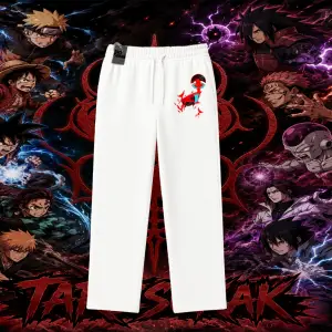 Itachi Uchiha Naruto Anime Karakteri Unisex Baggy Eşofman Altı Beyaz